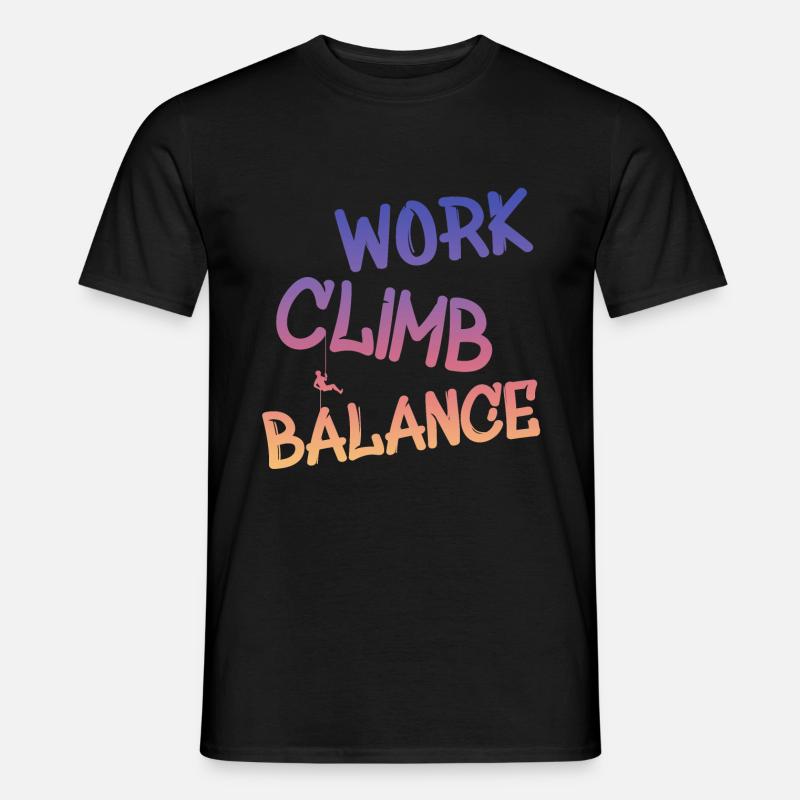 Klettern - Männer T-Shirt - Schwarz