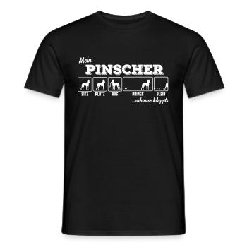 Mein Pinscher - zuhause klappts - Männer T-Shirt - Schwarz - Vorne - AI Model Male 178 light (178cm)
