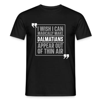 Dalmatian Dog - Men's T-Shirt - black - Front - AI Model Male 178 light (178cm)