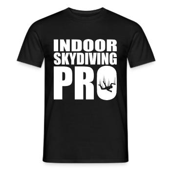 Indoor Skydiving - Men's T-Shirt - black - Front - AI Model Male 178 light (178cm)