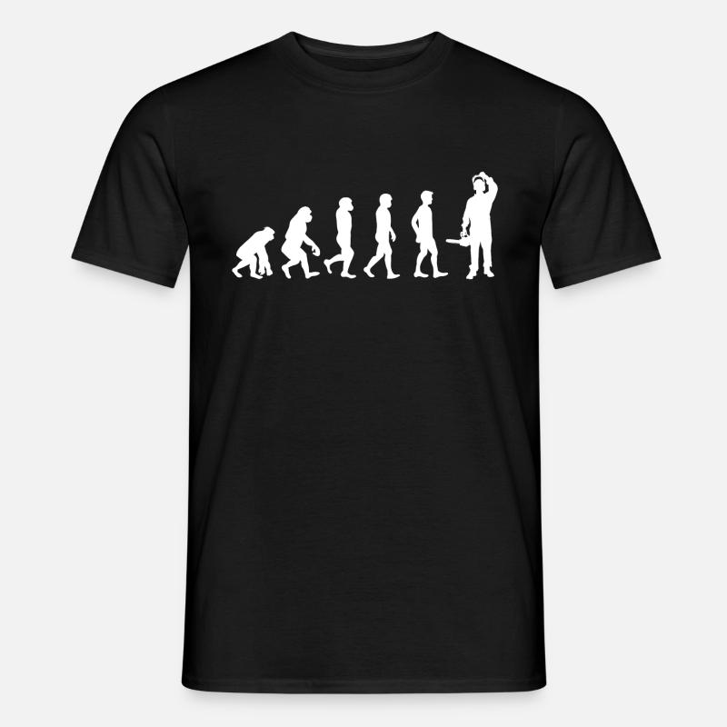 Evolution des Holzes / HOLZ / - Männer T-Shirt - Schwarz
