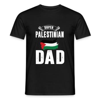papa super palestinien grand père palestinien - T-shirt homme - noir - Devant - AI Model Male 178 light (178cm)