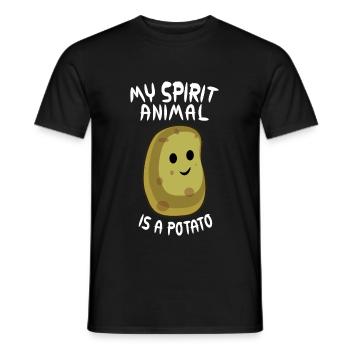 my spirit animal is a potato kartoffel kartoffeln - Männer T-Shirt - Schwarz - Vorne - AI Model Male 178 light (178cm)
