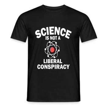 science pas complot science complot - T-shirt homme - noir - Devant - AI Model Male 178 light (178cm)