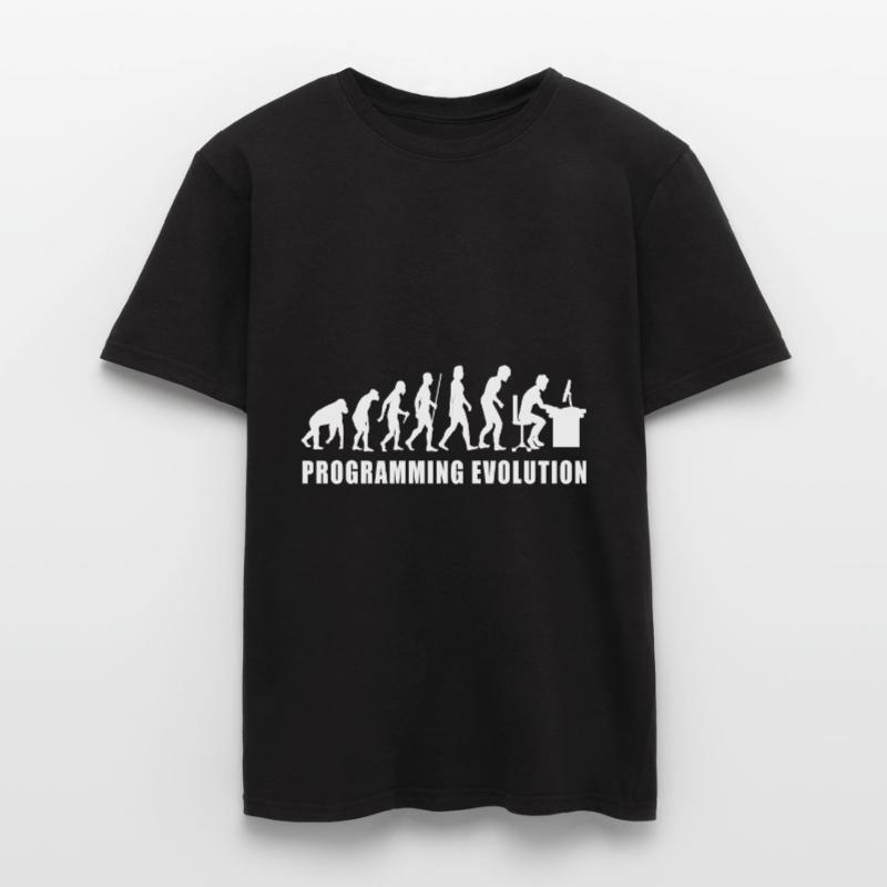 programming evolution computer code coding bugs Men's T-shirt