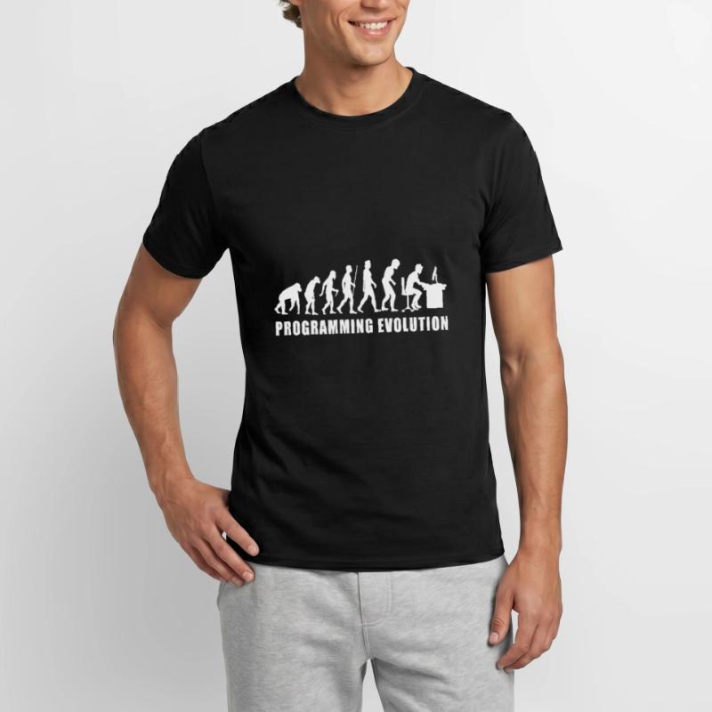 programming evolution computer code coding bugs Men's T-shirt