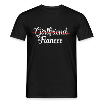 girlfriend fiancee girlfriend fiancee ring wedding - Men's T-Shirt - black - Front - AI Model Male 178 light (178cm)