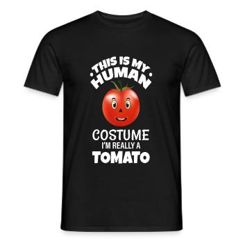 people costume i am a tomato tomato tomato - Men's T-Shirt - black - Front - AI Model Male 178 light (178cm)