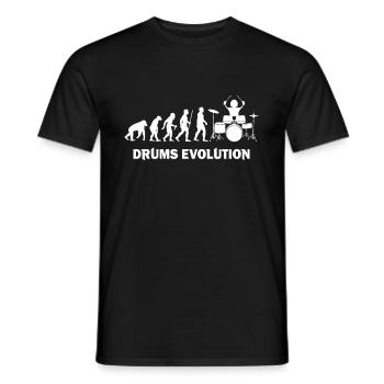 evolution etnwick on drums drummer - Men's T-Shirt - black - Front - AI Model Male 178 light (178cm)