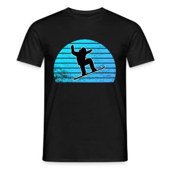 Snowboard - Männer T-Shirt - Schwarz - Vorne - AI Model Male 178 light (178cm)