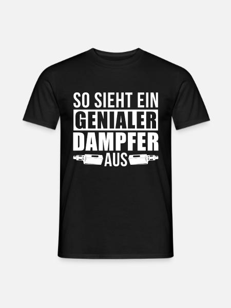 Genialer Dampfer shirt - Männer T-Shirt - Schwarz