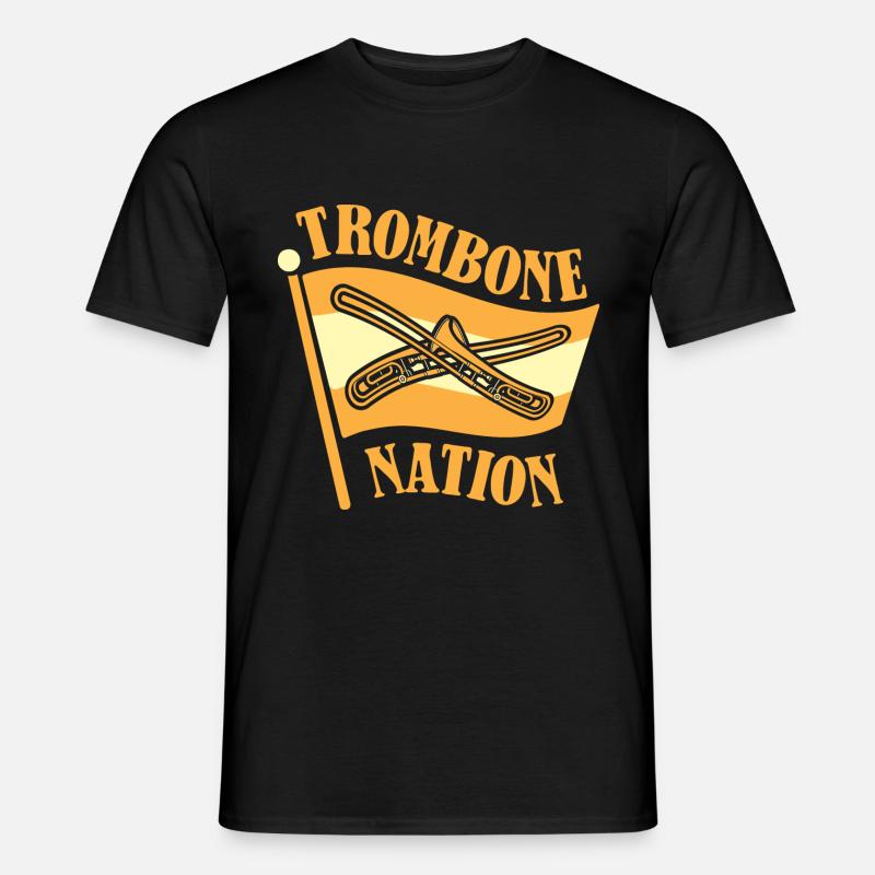 Posaune - Männer T-Shirt - Schwarz