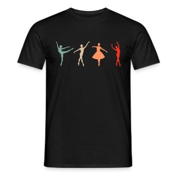 Tanzen Ballett Frauen Tänzer Tänzerin Silhouette - Männer T-Shirt - Schwarz - Vorne - AI Model Male 178 light (178cm)