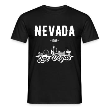 Las Vegas Nevada Skyline Geschenk - Männer T-Shirt - Schwarz - Vorne - AI Model Male 178 light (178cm)