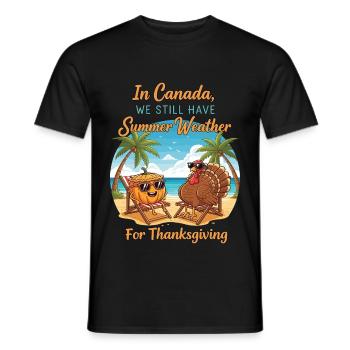 L’été au Canada - T-shirt homme - noir - Devant - AI Model Male 178 light (178cm)