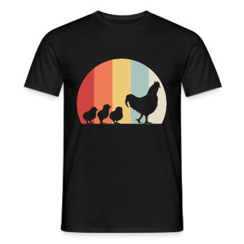 Poulets poussins - T-shirt homme - noir - Devant - AI Model Male 178 light (178cm)