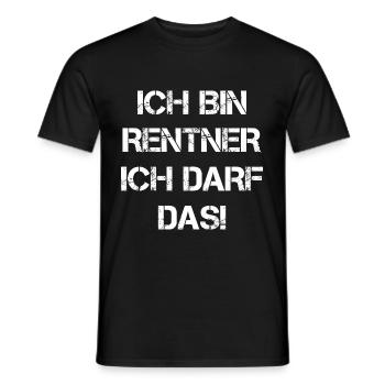 I am a pensioner. I am allowed to retire - Men's T-Shirt - black - Front - AI Model Male 178 light (178cm)