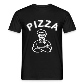 Pizza Pizzaiolo Streetfood - Männer T-Shirt - Schwarz - Vorne - AI Model Male 178 light (178cm)
