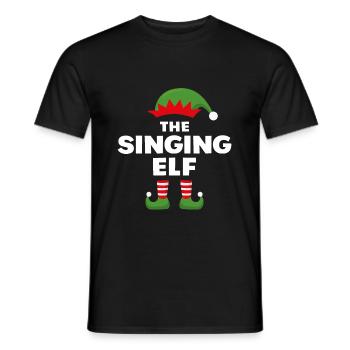 Die singende Elfe - Männer T-Shirt - Schwarz - Vorne - AI Model Male 178 light (178cm)