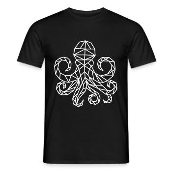 Tintenfisch Octopus Geometrisch - Männer T-Shirt - Schwarz - Vorne - AI Model Male 178 light (178cm)