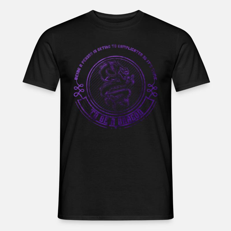 Drache - Männer T-Shirt - Schwarz