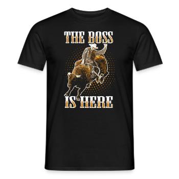Bull Riding Rodeo Western Texas Bullriding USA - Men's T-Shirt - black - Front - AI Model Male 178 light (178cm)