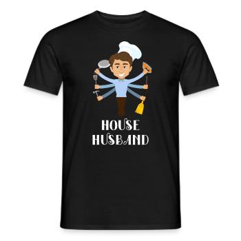 Hausmann Haushalt Ehemann - Männer T-Shirt - Schwarz - Vorne - AI Model Male 178 light (178cm)