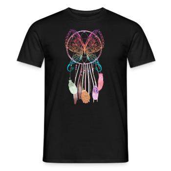 Schmetteling Traumfänger Hippie - Männer T-Shirt - Schwarz - Vorne - AI Model Male 178 light (178cm)