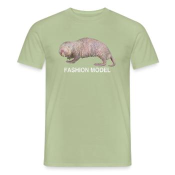 Nacktmull Mole Tier - Männer T-Shirt - Sage - Vorne - AI Model Male 178 light (178cm)