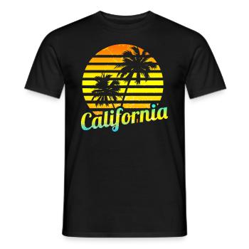 Kalifornien - Männer T-Shirt - Schwarz - Vorne - AI Model Male 178 light (178cm)