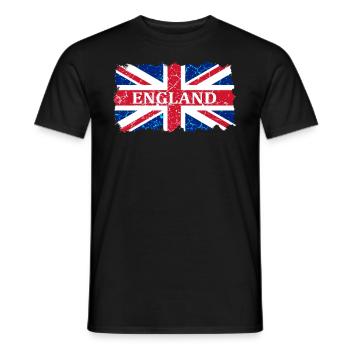 Drapeau angleterre - T-shirt homme - noir - Devant - AI Model Male 178 light (178cm)