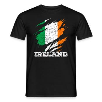Irlande - T-shirt homme - noir - Devant - AI Model Male 178 light (178cm)