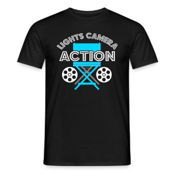 Kino Film Filmemacher Produzent Schauspieler - Männer T-Shirt - Schwarz - Vorne - AI Model Male 178 light (178cm)