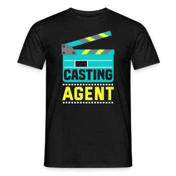 Casting Agent Kino Produzent Darsteller - Männer T-Shirt - Schwarz - Vorne - AI Model Male 178 light (178cm)