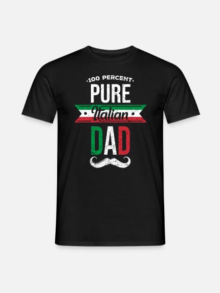 Italie Meilleur père fête des pères parents italiens - T-shirt homme - noir