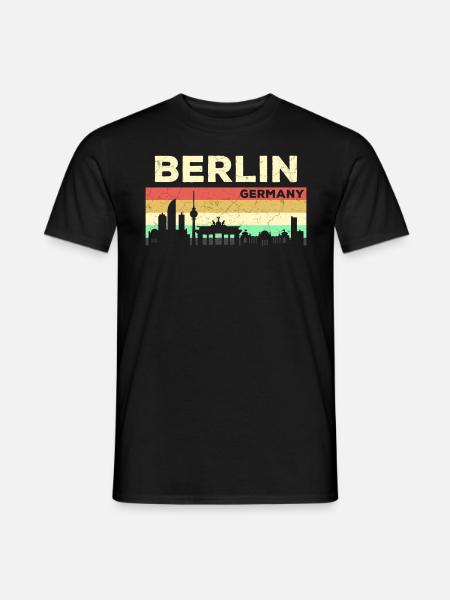 Berlin skyline capital Germany - Men's T-Shirt - black