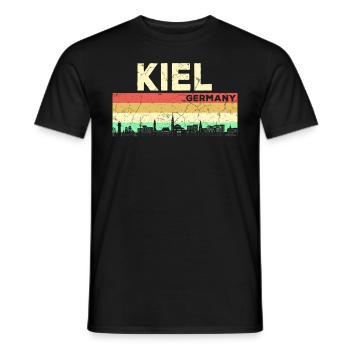 Kiel Deutschland Stadt Heimat - Männer T-Shirt - Schwarz - Vorne - AI Model Male 178 light (178cm)