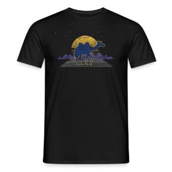Camel egypt holiday sahara desert animal - Men's T-Shirt - black - Front - AI Model Male 178 light (178cm)