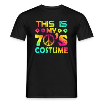 Années 70 Années 70 Disco Generation Seventies - T-shirt homme - noir - Devant - AI Model Male 178 light (178cm)