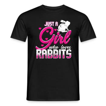 Rabbit Rabbit Farmer Rabbit Easter Bunny - Men's T-Shirt - black - Front - AI Model Male 178 light (178cm)