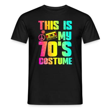 70s 70s 70s Generation Disco Costume - T-shirt homme - noir - Devant - AI Model Male 178 light (178cm)