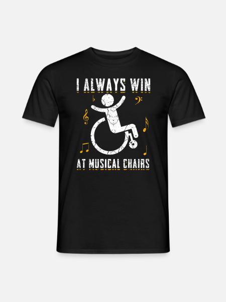 Wheelchair Humor Disability Handicap Gift - Men's T-Shirt - black