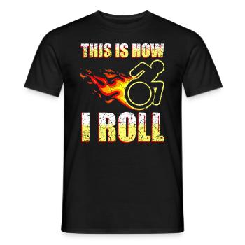 Humour en fauteuil roulant Handicap Handicap Gift - T-shirt homme - noir - Devant - AI Model Male 178 light (178cm)