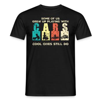 Classic cars car lovers vintage collectors - Men's T-Shirt - black - Front - AI Model Male 178 light (178cm)