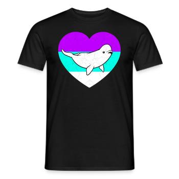 Costume De Poisson Baleine Beluga Retro Sea Life - T-shirt homme - noir - Devant - AI Model Male 178 light (178cm)