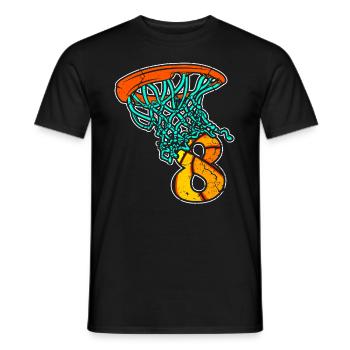 Basketball enfants 8 anniversaire 8 ans sport - T-shirt homme - noir - Devant - AI Model Male 178 light (178cm)