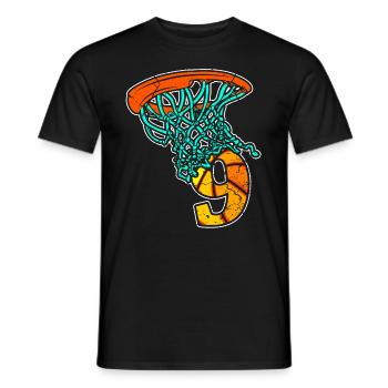 Basketball enfants 9 anniversaire 9 ans de sport - T-shirt homme - noir - Devant - AI Model Male 178 light (178cm)