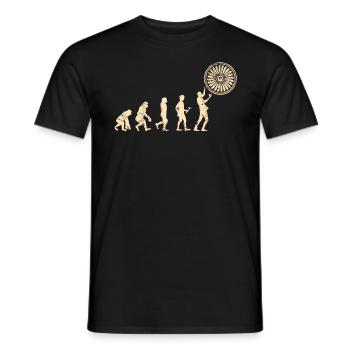 Mécanicien d'aéronef volant des turbines d'aéronef - T-shirt homme - noir - Devant - AI Model Male 178 light (178cm)