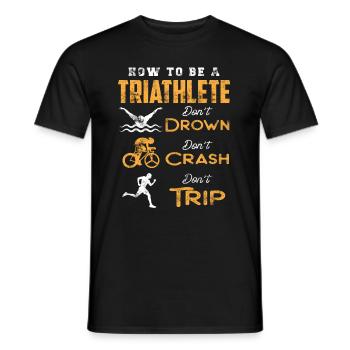 Triathlon Sport Triathlet Radfahren Laufen Sport - Männer T-Shirt - Schwarz - Vorne - AI Model Male 178 light (178cm)