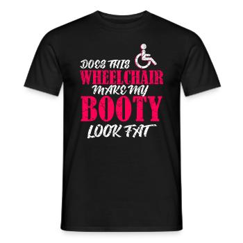 Lustiges Rollstuhl Rollstuhlfahrer Behinderung Ges - Männer T-Shirt - Schwarz - Vorne - AI Model Male 178 light (178cm)